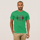 Happy Christmas Skelet Spooky Vibes Xmas T-shirt (Voorkant volledig)