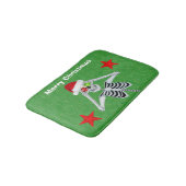 Happy Christmas Skeleton Ornament Eyes Stars Groen Badmat (Gekanteld)