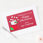 Happy Christmas snoep zakelijke cadeaubonnen Rechthoekige Sticker (Envelop)