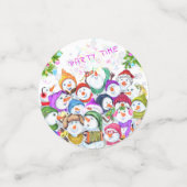 Happy Christmas Snowmans Party Confetti (Kleine voorkant)
