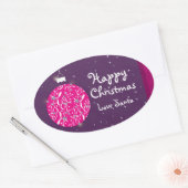 Happy Christmas sparkle bauble cadeau sticker (Envelop)