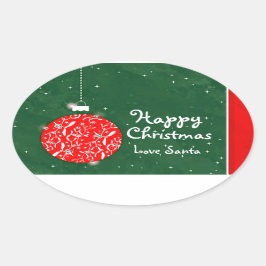 Happy Christmas sparkle bauble cadeau sticker groe