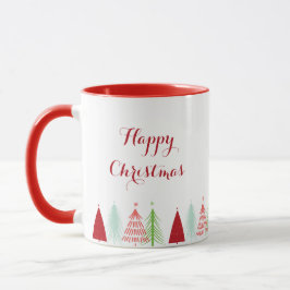 Happy Christmas Tree Row Mug Mok