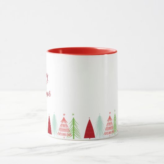 Happy Christmas Tree Row Mug Mok (Midden)
