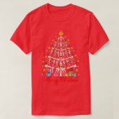 Happy Christmas Tree Skeleton Xmas Radiology Radio T-shirt (Design voorkant)