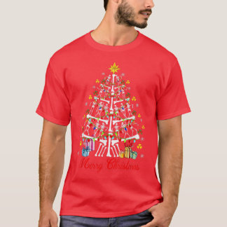 Happy Christmas Tree Skeleton Xmas Radiology Radio T-shirt