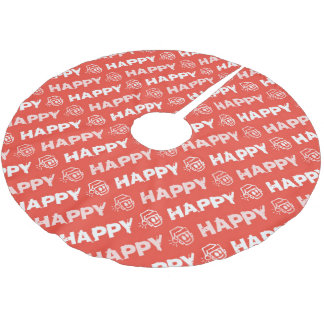 HAPPY Christmas Tree Skirt Kerstboom Rok