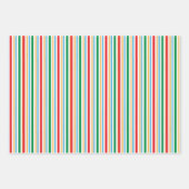 Happy Christmas Trees, Polka Dots en Stripes Inpakpapier Vel (Voorkant 2)