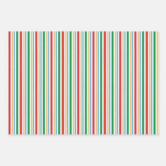 Happy Christmas Trees, Polka Dots en Stripes Inpakpapier Vel (Voorkant 2)