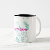 Happy Christmas Two-Tone Coffee Mok (Voorkant rechts)