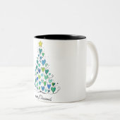 Happy Christmas Two-Tone Coffee Mok (Voorkant rechts)