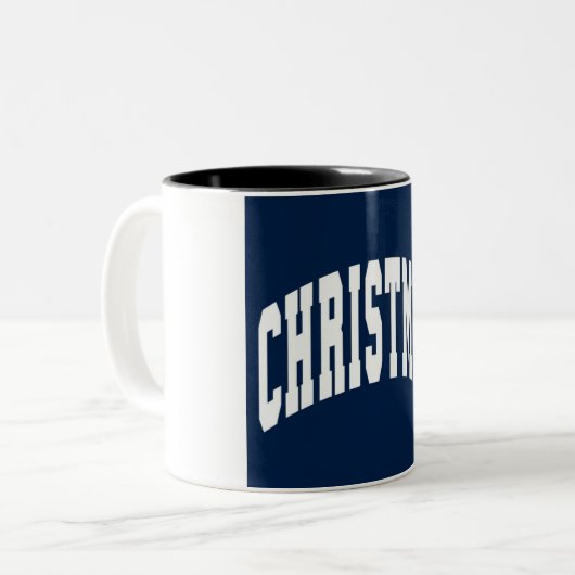 Happy Christmas Two-Tone Coffee Mok (Voorkant links)