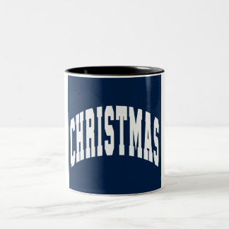 Happy Christmas Two-Tone Coffee Mok