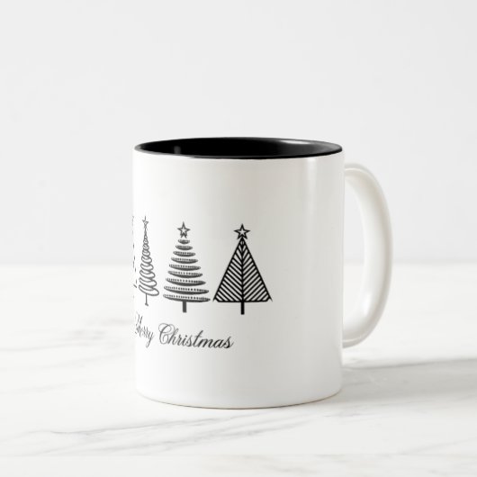 Happy Christmas Two-Tone Coffee Mok (Voorkant rechts)