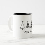 Happy Christmas Two-Tone Coffee Mok (Voorkant links)