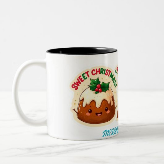 Happy Christmas Two-Tone Coffee Mok (Links)