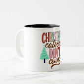 Happy Christmas Two-Tone Coffee Mok (Voorkant links)