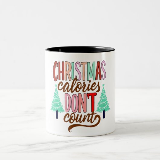 Happy Christmas Two-Tone Coffee Mok (Center)