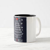 Happy Christmas Two-Tone Coffee Mok (Voorkant rechts)