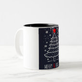 Happy Christmas Two-Tone Coffee Mok (Voorkant links)
