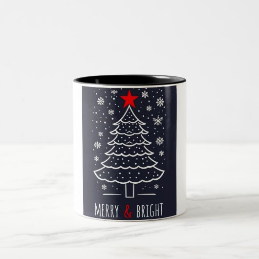 Happy Christmas Two-Tone Coffee Mok (Center)