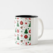 Happy Christmas Two-Tone Coffee Mok (Voorkant rechts)