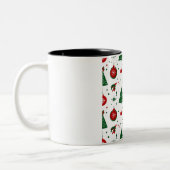 Happy Christmas Two-Tone Coffee Mok (Links)