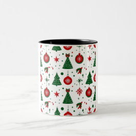 Happy Christmas Two-Tone Coffee Mok