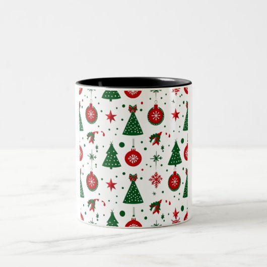 Happy Christmas Two-Tone Coffee Mok (Center)