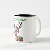 Happy Christmas Two-Tone Coffee Mok (Voorkant rechts)