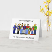 Happy Christmas Vrijwillige Cartoon Groep Kaart (Gele Bloem)