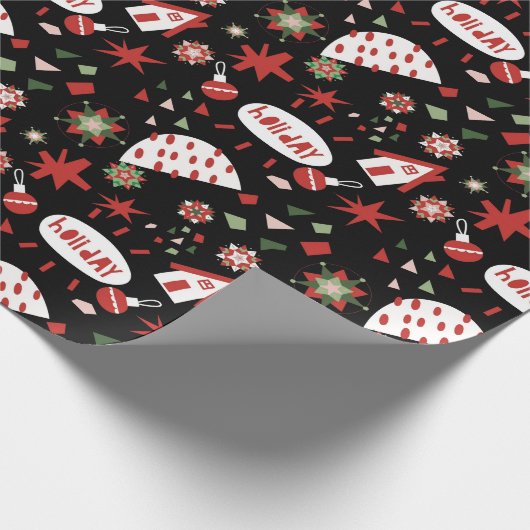 Happy Christmas X-mas Gift wrap Cadeaupapier (Hoek)