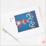 Happy Christmas zacht blauw labels sticker<br><div class="desc">Pas aan met uw cadeauverpakking met dit vel labels stickers. Uniek ontworpen door Sarah Trett.</div>