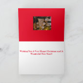 Happy Christmas Zachte Speelgoed Teddy Bear Kaart (Binnen)