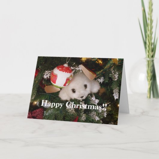 Happy Christmas Zachte Speelgoed-zegel Kaart (Voorkant)