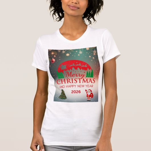 Happy Christmes T Shirt (Voorkant)