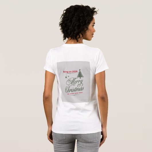 Happy Christmes T Shirt (Achterkant volledig)