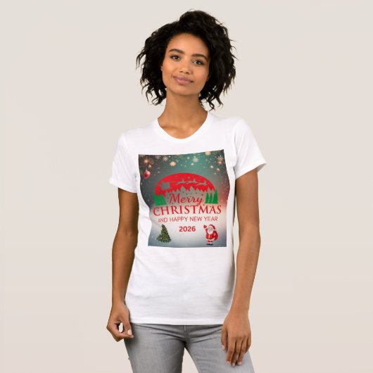 Happy Christmes T Shirt (Voorkant volledig)