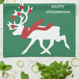 Happy Christmoose Kerstschotel Handdoek