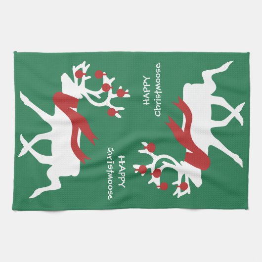 Happy Christmoose Kerstschotel Handdoek (Horizontaal)