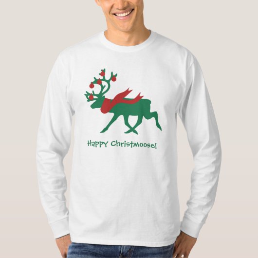 Happy Christmoose Mannen Shirt (Voorkant)