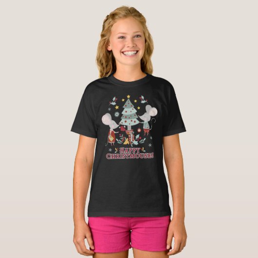 Happy Christmouse T-shirt (Voorkant volledig)