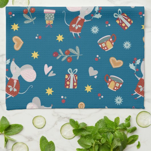 Happy Christmouse Theedoek (Gevouwen)