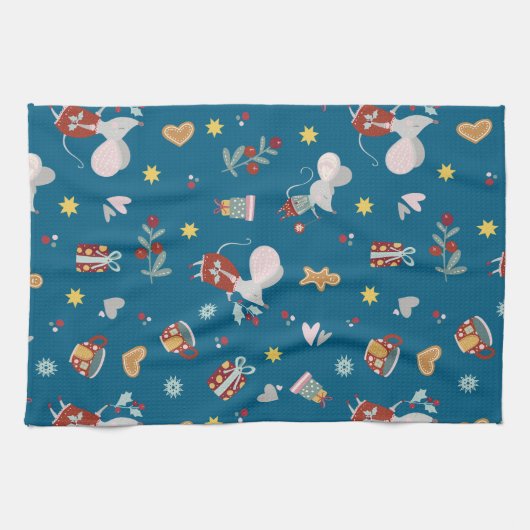 Happy Christmouse Theedoek (Horizontaal)