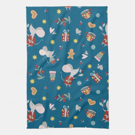 Happy Christmouse Theedoek (Verticaal)