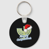 Happy Christmukkah Hanukkah Christmas  Sleutelhanger (Voorkant)
