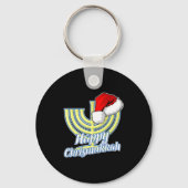 Happy Christmukkah Hanukkah Christmas  Sleutelhanger (Voorkant)