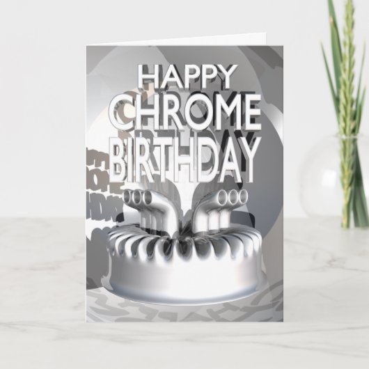 Happy Chrome Verjaardag Kaart (Voorkant)