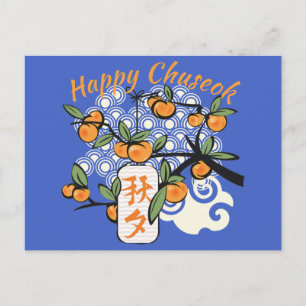 Happy Chuseok met Persimmon Tree Briefkaart