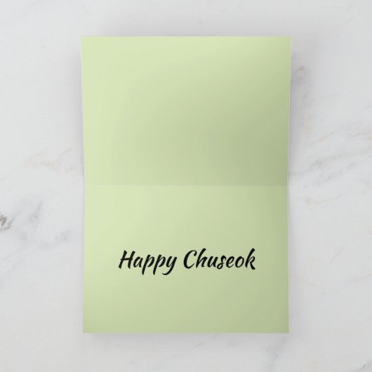 Happy Chuseok met Persimmon Tree Feestdagen Kaart (Binnen)